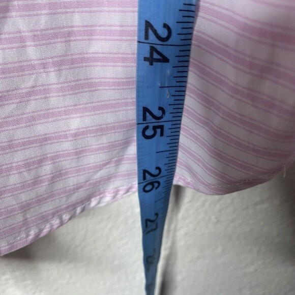 Duluth Trading Co Wrinklefighter Button Up Shirt Top Womens XL Pink White - Picture 8 of 8